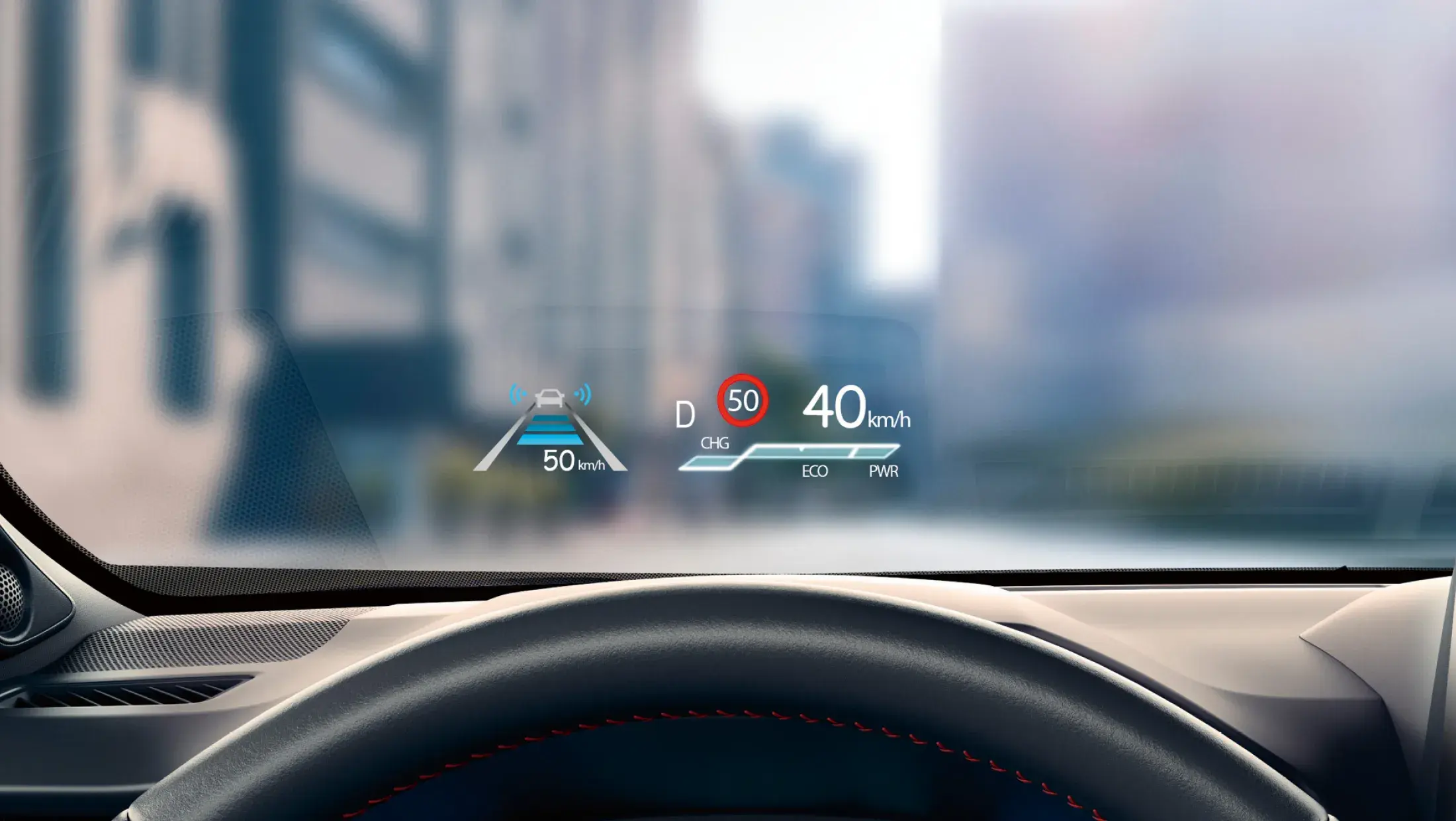 RAV4 Plug-in Hybrid interieur heads up display