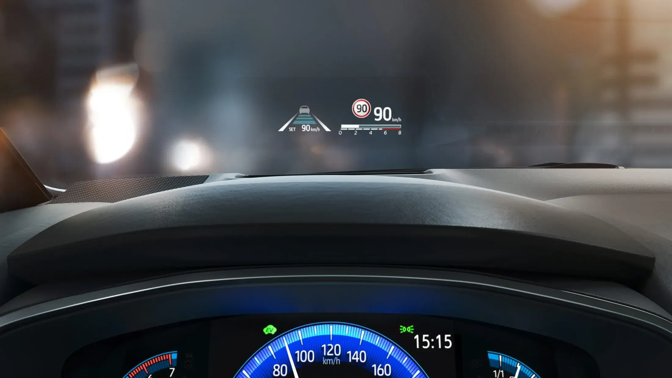 Corolla Sedan interieur headsup display